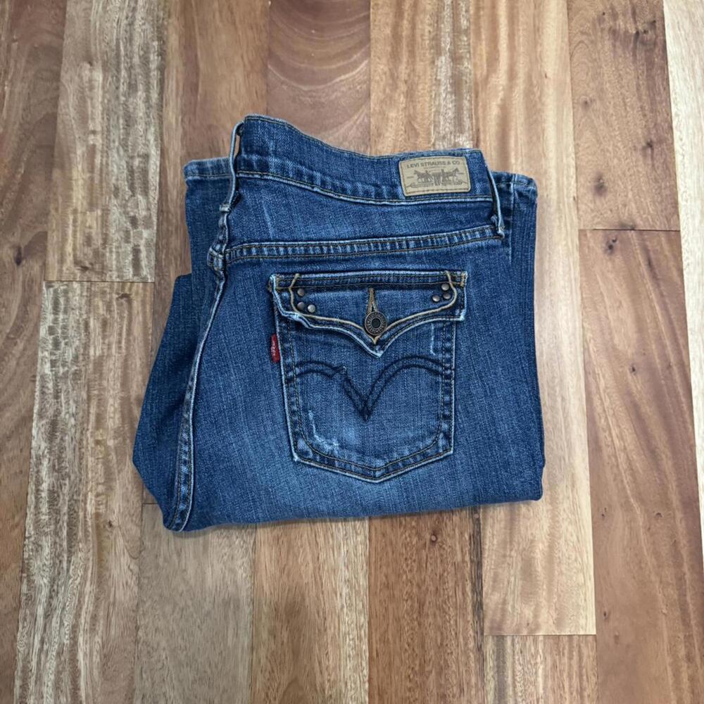 Levi's Women's Blue and Navy Jeans 32x30